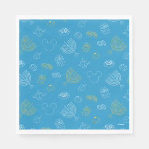 Mickey Mouse   Hanukkah Icons Pattern Napkins
