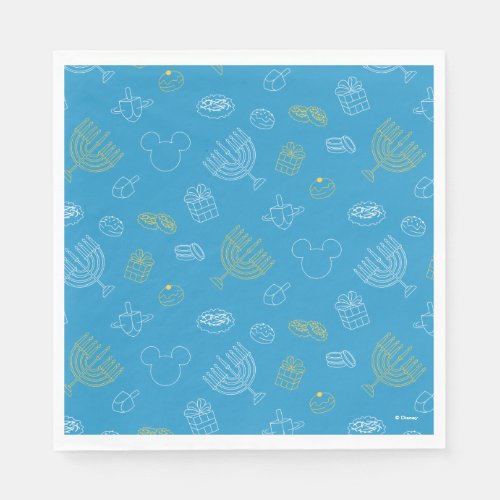 Mickey Mouse  Hanukkah Icons Pattern Napkins