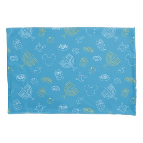 Mickey Mouse  Hanukkah Icons Pattern Pillow Case