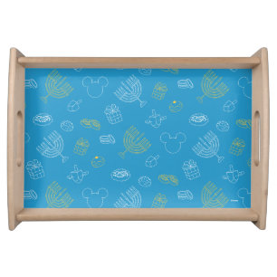 Mickey Mouse   Hanukkah Icons Pattern Serving Tray