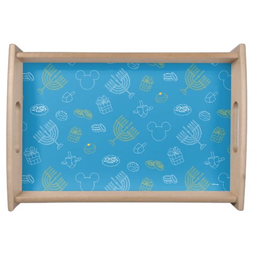 Mickey Mouse  Hanukkah Icons Pattern Serving Tray