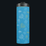 Mickey Mouse | Hanukkah Icons Pattern Thermal Tumbler<br><div class="desc">Happy Hanukkah from Mickey! This fun graphic features all your favorite Hanukkah things in a simple blue,  white and yellow pattern.</div>
