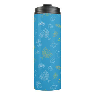 Mickey Mouse   Hanukkah Icons Pattern Thermal Tumbler