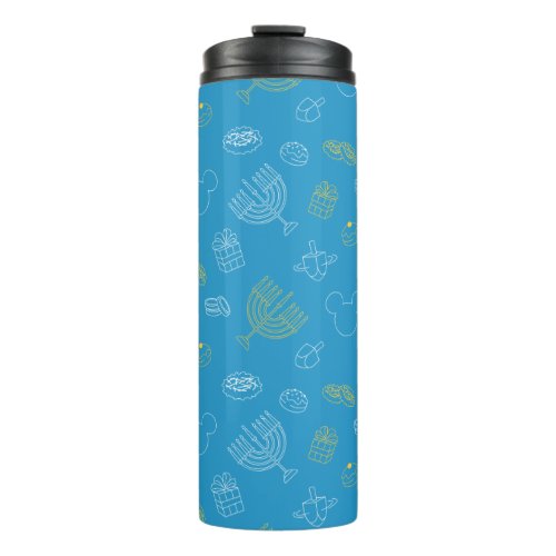 Mickey Mouse  Hanukkah Icons Pattern Thermal Tumbler