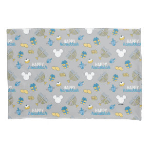 Mickey Mouse   Happy Hanukkah Pattern Pillow Case