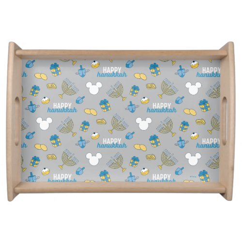 Mickey Mouse  Happy Hanukkah Pattern Serving Tray