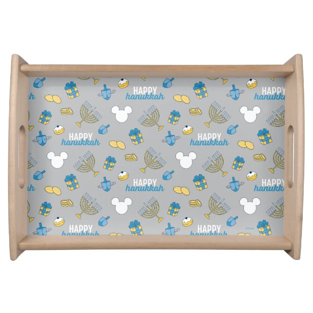 Mickey Mouse | Happy Hanukkah Pattern Serving Tray (Front)