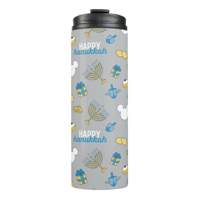 Mickey Mouse | Happy Hanukkah Pattern Thermal Tumbler (Front)