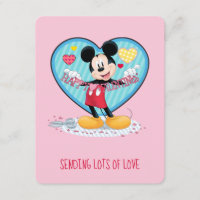 Mickey Mouse | Happy Valentines Day Cutout Holiday Card