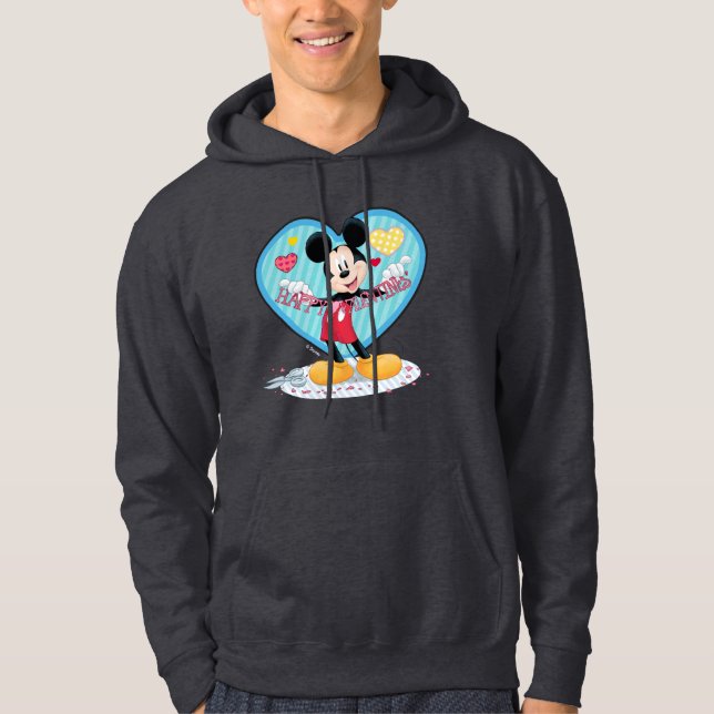 Mickey Mouse | Happy Valentines Day Cutout Hoodie (Front)