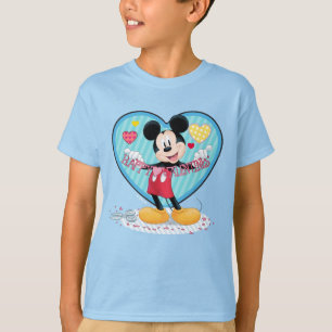 Mickey Mouse Happy Valentines Day Cutout T-Shirt