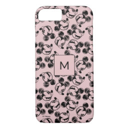 Mickey Mouse Head | Pink Sketch Pattern iPhone 8/7 Case