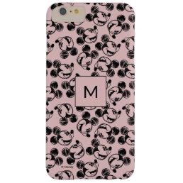 Mickey Mouse Head | Pink Sketch Pattern Barely There iPhone 6 Plus Case