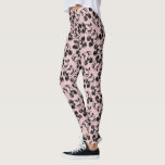 Mickey Mouse Head | Pink Sketch Pattern Leggings at Zazzle