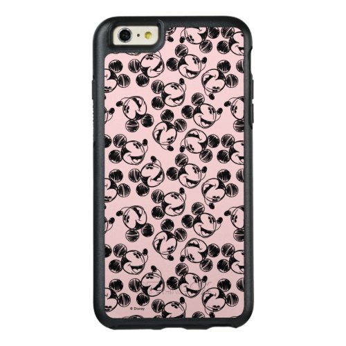 Mickey Mouse Head  Pink Sketch Pattern OtterBox iPhone 66s Plus Case