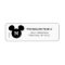 Mickey Mouse Head Silhouette | Black with Monogram