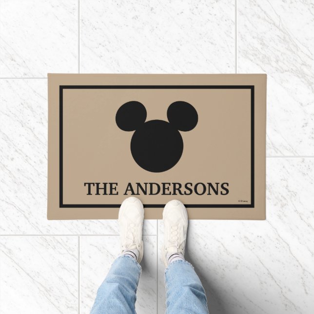 Mickey Mouse Head Silhouette | Welcome Doormat (Indoor)