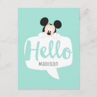 Mickey Mouse Hello Speech Bubble