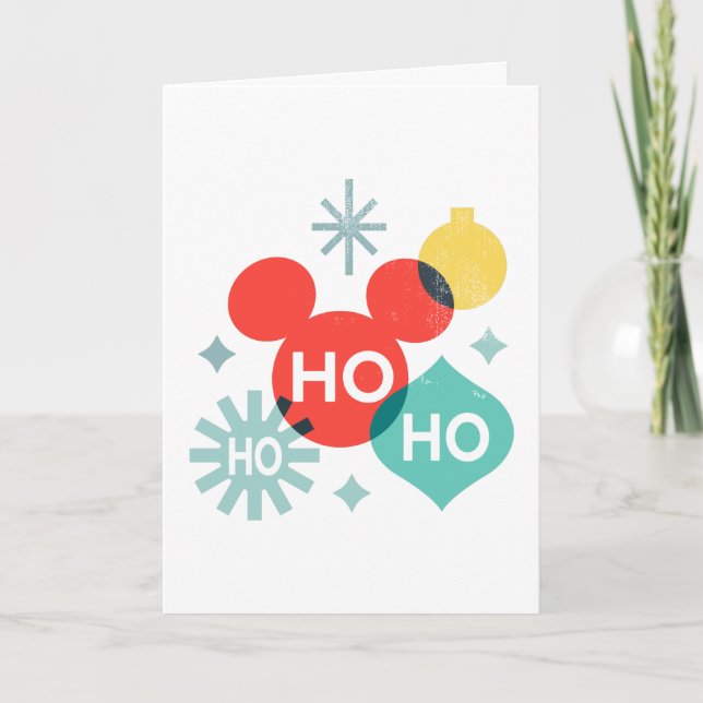 Mickey Mouse |  Ho Ho Ho Card (Front)