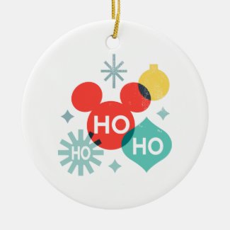 Mickey Mouse |  Ho Ho Ho Ceramic Ornament
