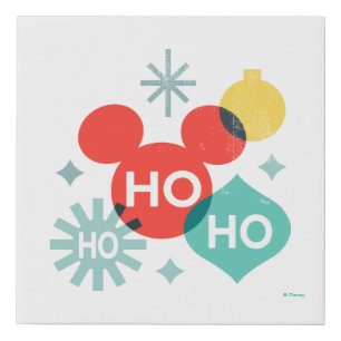 Mickey Mouse    Ho Ho Ho Faux Canvas Print
