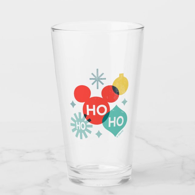 Mickey Mouse |  Ho Ho Ho Glass (Front)