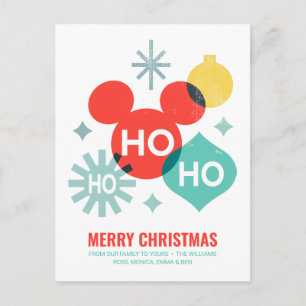 Mickey Mouse Ho Ho Ho Merry Christmas Postcard