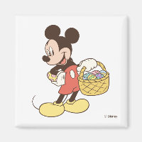 Mickey Mouse Holding Basket of Easter Eggs