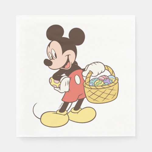 Mickey Mouse Holding Basket of Easter Eggs Napkins