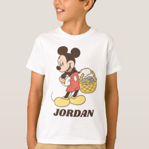 Mickey Mouse Holding Basket of Easter Eggs T-Shirt