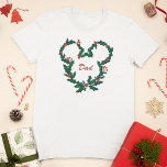 Mickey Mouse Holiday Wreath T-Shirt<br><div class="desc">Celebrate the Holidays with this super cute graphic featuring Mickey shaped in a Christmas wreath.</div>