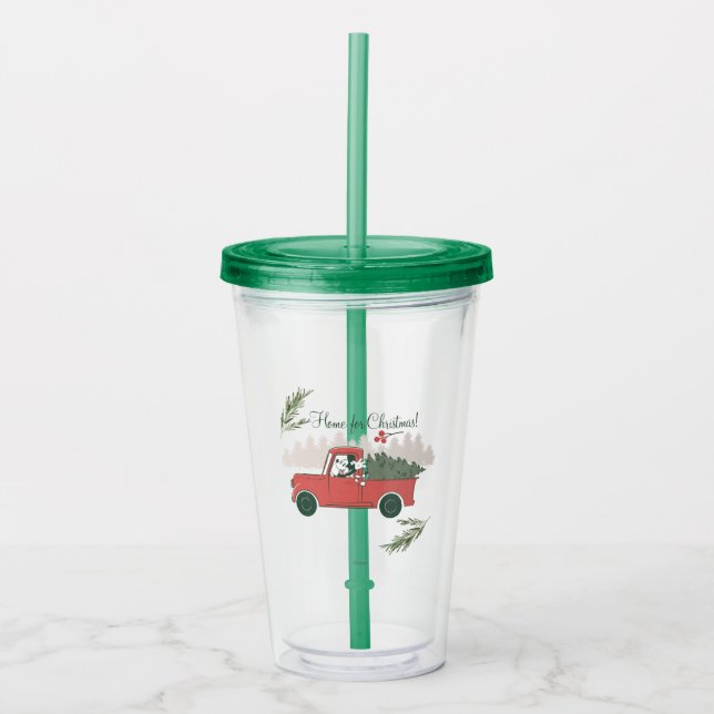Mickey Mouse | Home for Christmas Acrylic Tumbler (Front)