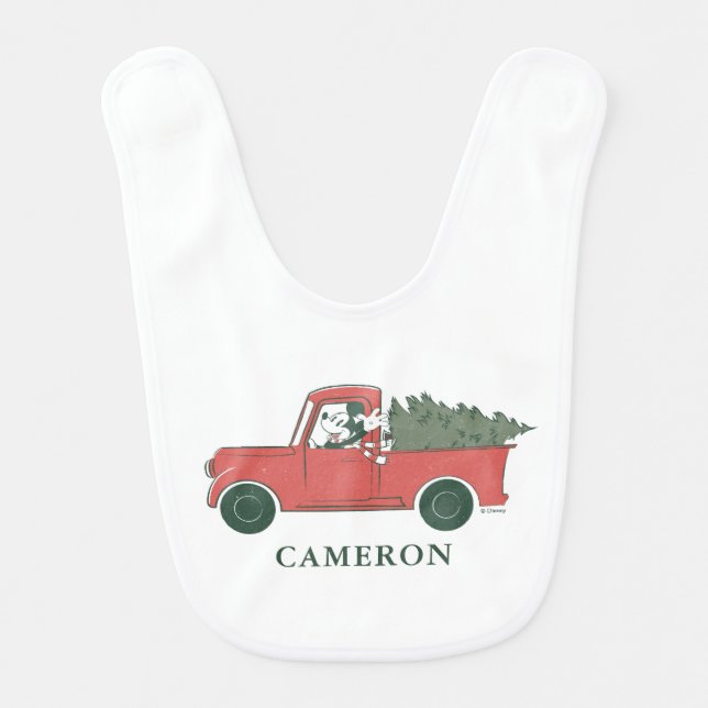 Mickey Mouse | Home for Christmas Baby Bib (Front)