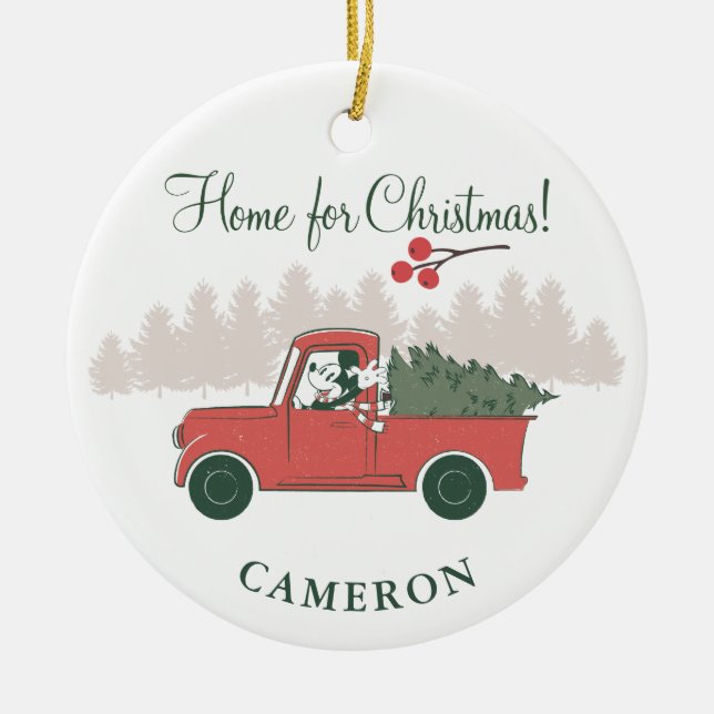Mickey Mouse | Home for Christmas Ceramic Ornament (Front)