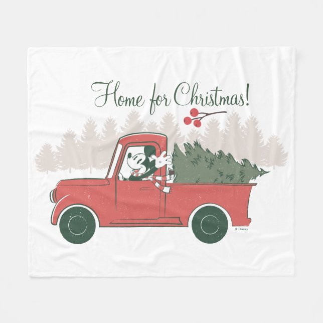 Mickey Mouse | Home for Christmas Fleece Blanket (Front (Horizontal))