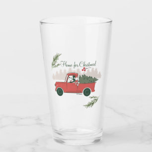 Mickey Mouse   Home for Christmas Glass