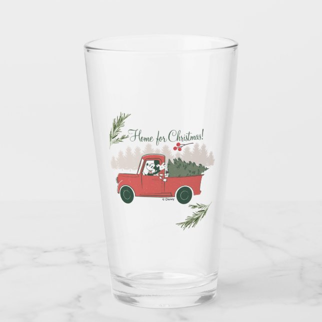 Mickey Mouse | Home for Christmas Glass (Front)