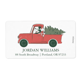 Mickey Mouse Home for Christmas Label