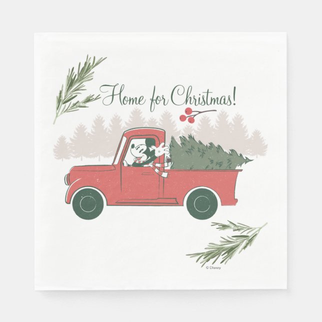 Mickey Mouse | Home for Christmas Napkins (Front)