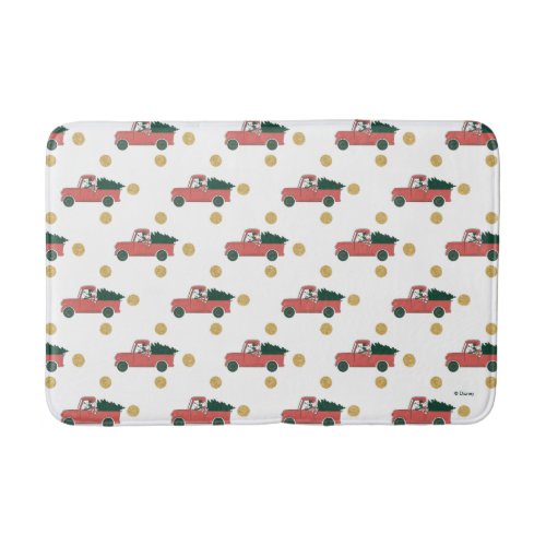 Mickey Mouse  Home for Christmas Pattern Bath Mat