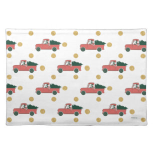 Mickey Mouse Home for Christmas Pattern Cloth Placemat
