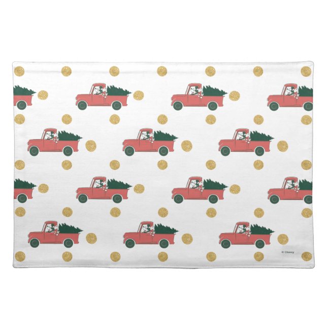 Mickey Mouse | Home for Christmas Pattern Cloth Placemat (Front)