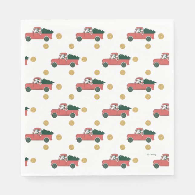 Mickey Mouse | Home for Christmas Pattern Napkins (Front)