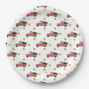 Mickey Mouse   Home for Christmas Pattern Paper Plates