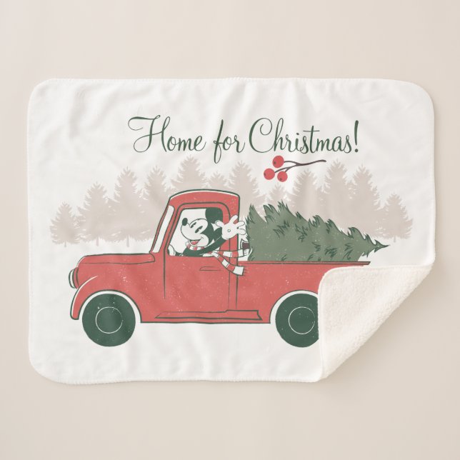 Mickey Mouse | Home for Christmas Sherpa Blanket (Front (Horizontal))
