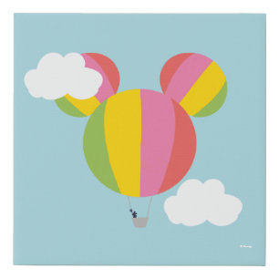 Mickey Mouse Hot Air Balloon Icon Faux Canvas Print
