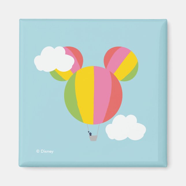 Mickey Mouse Hot Air Balloon Icon Magnet (Front)