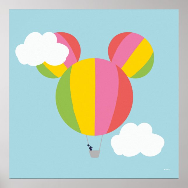 Mickey Mouse Hot Air Balloon Icon Poster (Front)