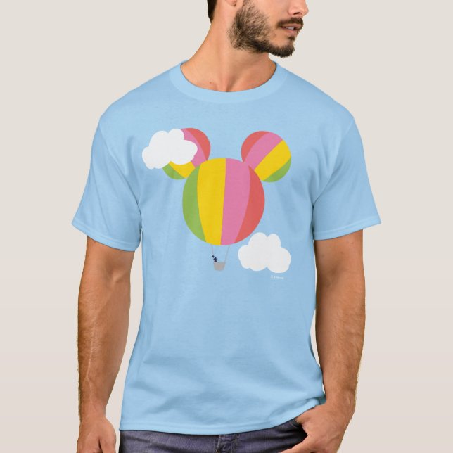 Mickey Mouse Hot Air Balloon Icon T-Shirt (Front)