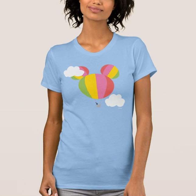 Mickey Mouse Hot Air Balloon Icon T-Shirt (Front)